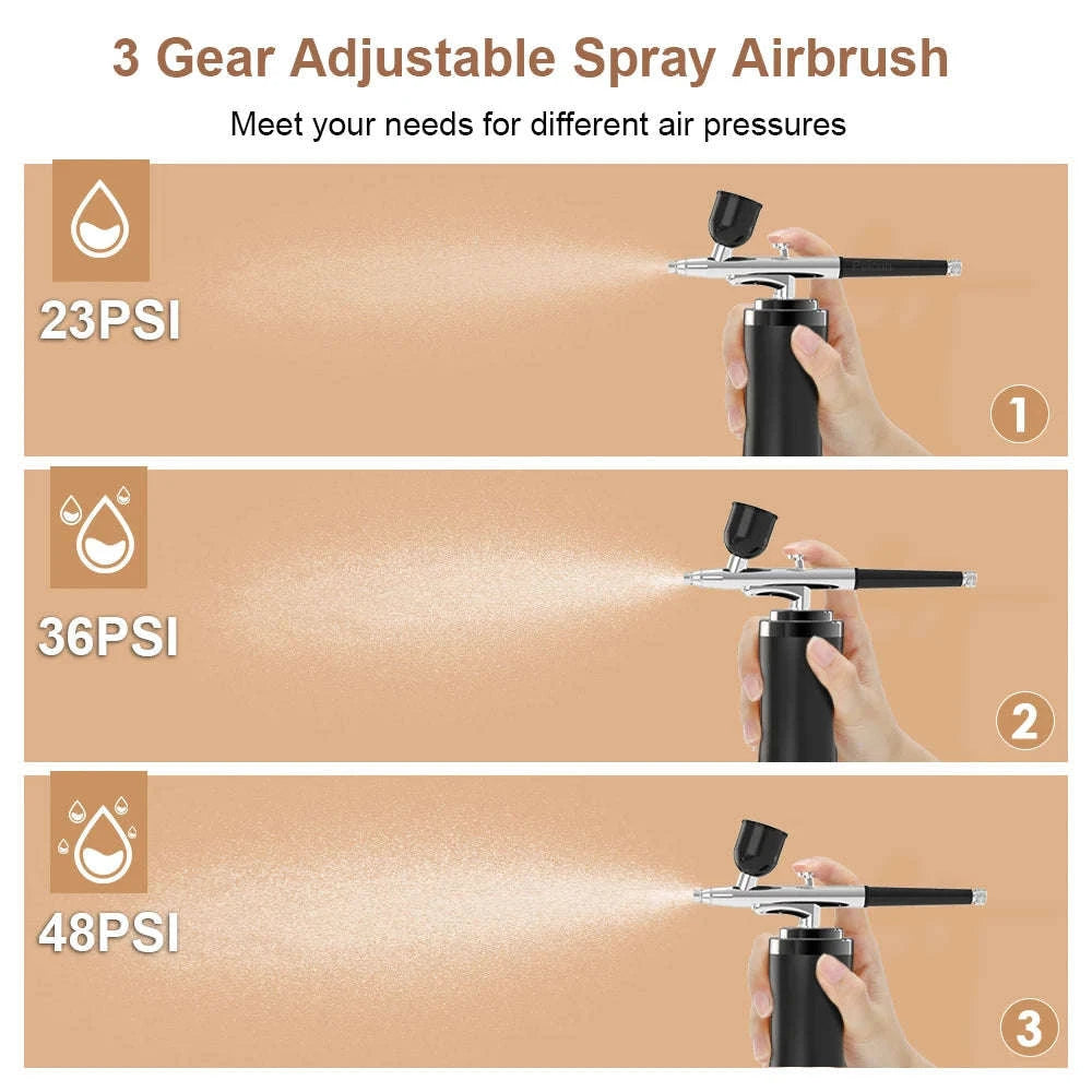 Portable Airbrush Nail Art Compressor-Black