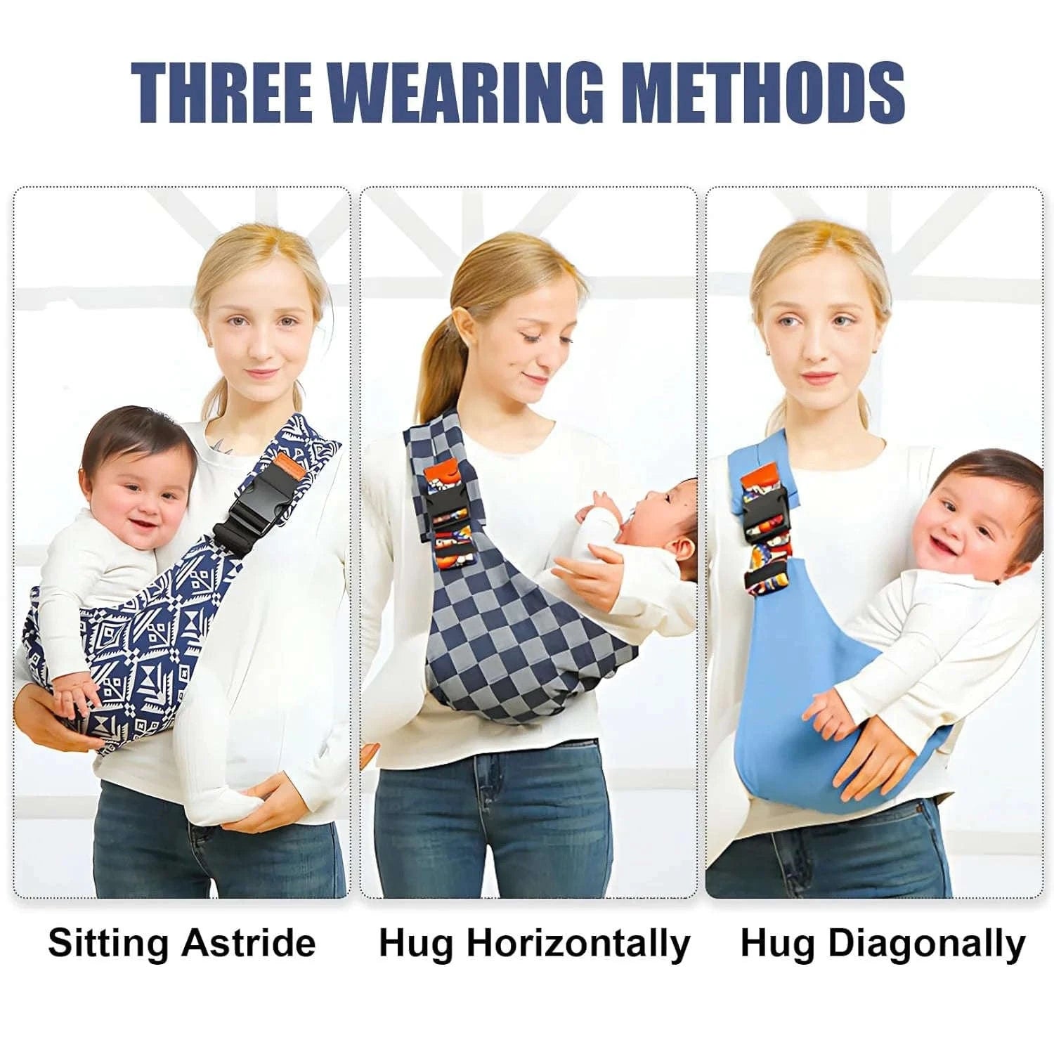 Portable Baby Carrier Wrap Toddler Sling-China Black / CHINA