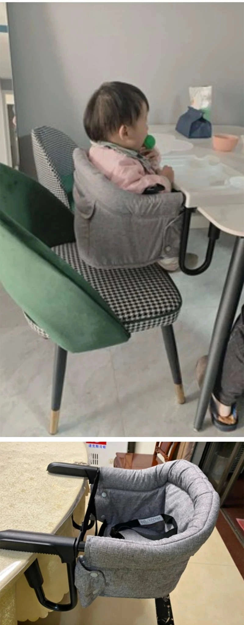 Portable Baby Highchair Booster Seat-Gray / CHINA