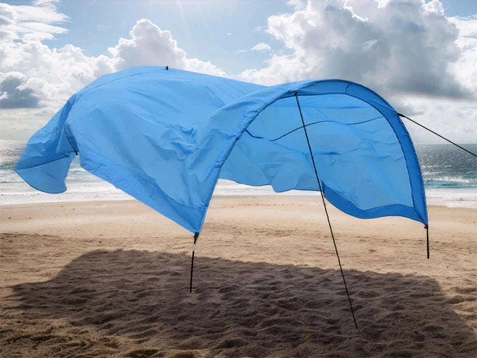 Portable Beach Sun Shelter for 4-8 People, 200 Sq. Ft.-Blue