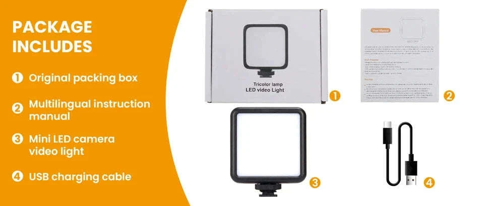 Portable Bi-Color LED Video Light for Cameras and Smartphones-Default Title