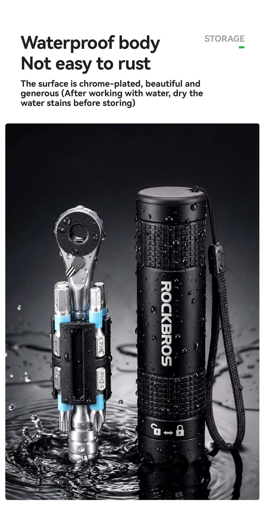 Portable Bicycle Ratchet Tool Set Compact Aluminum Tube Bike Kit-TG-8601