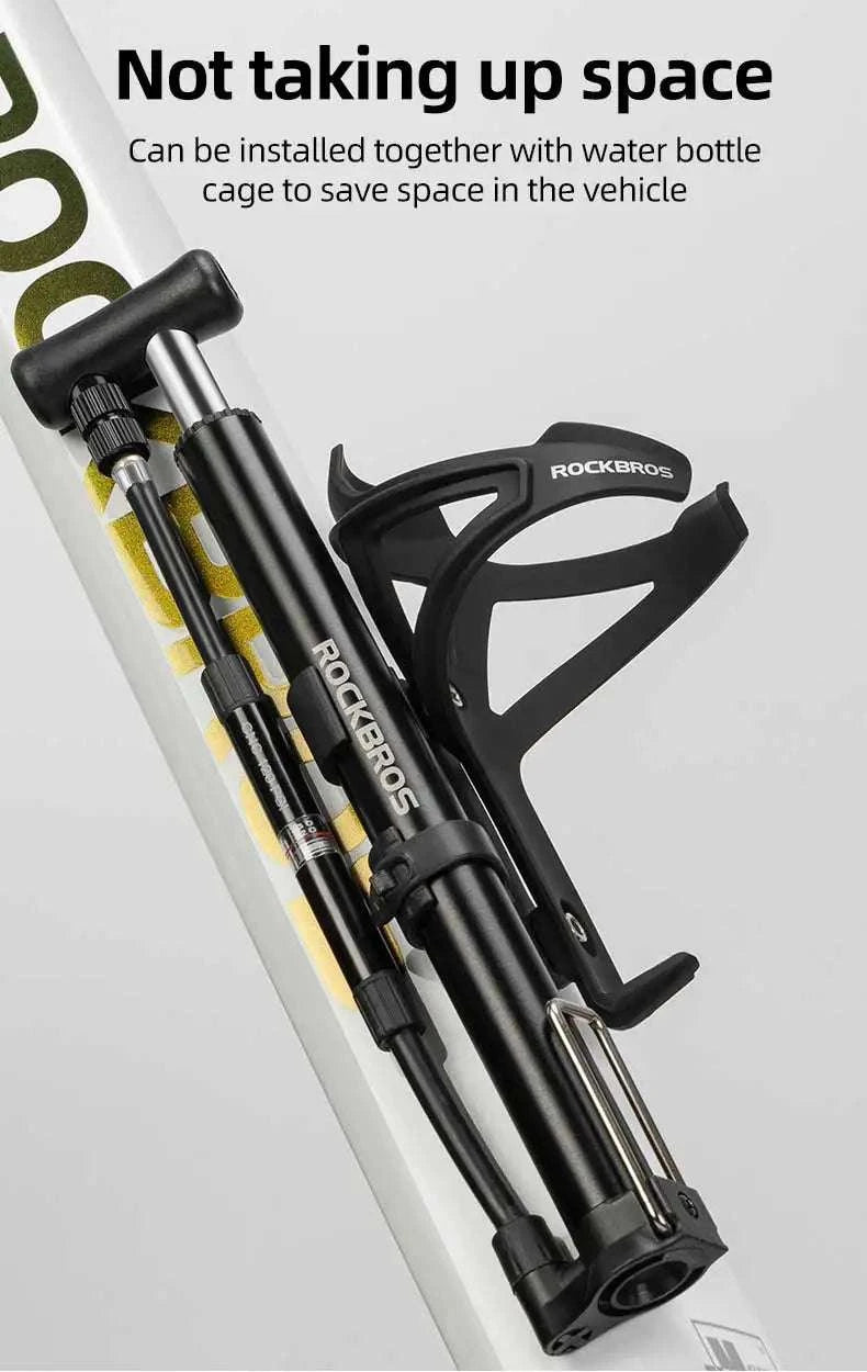 Portable Bike Pump 120 PSI with Gauge for Presta & Schrader Valves-42322821 Black