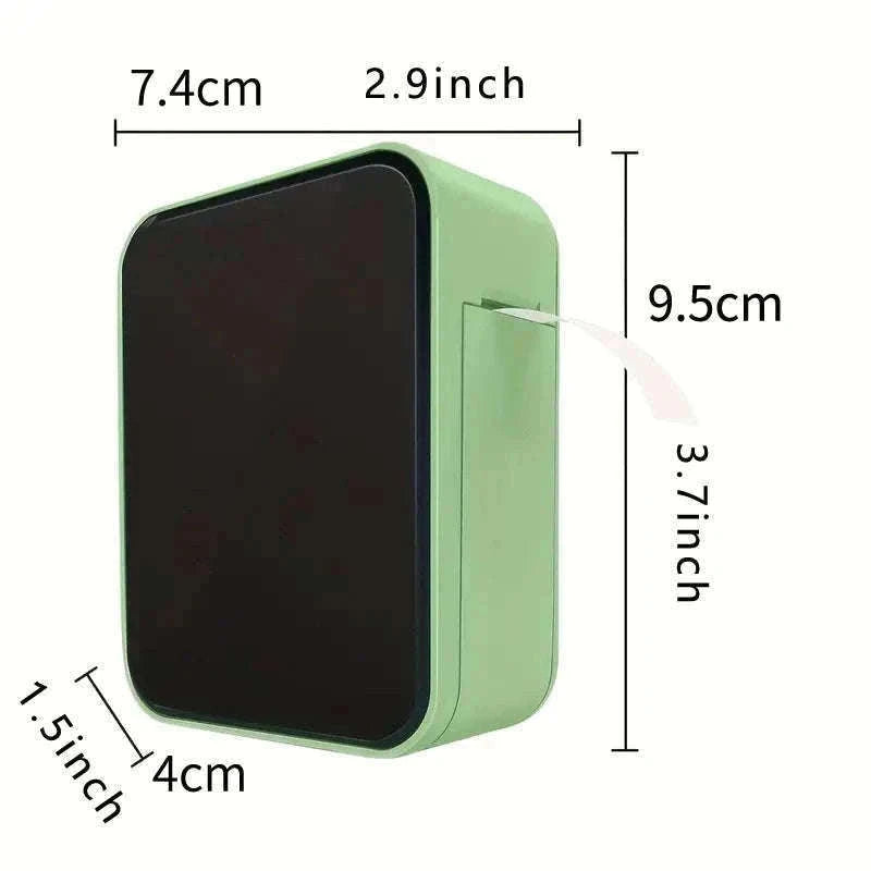 Portable Bluetooth Thermal Label Maker with App Control and Ink-Free Printing-P15 Matcha tea color