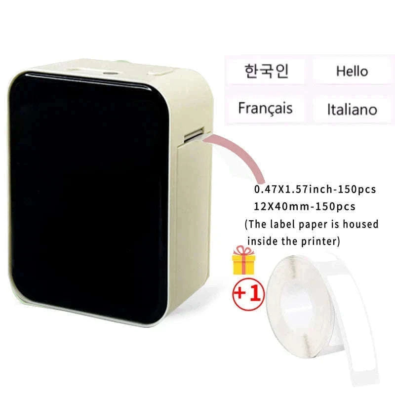 Portable Bluetooth Thermal Label Maker with App Control and Ink-Free Printing-P15 Matcha tea color