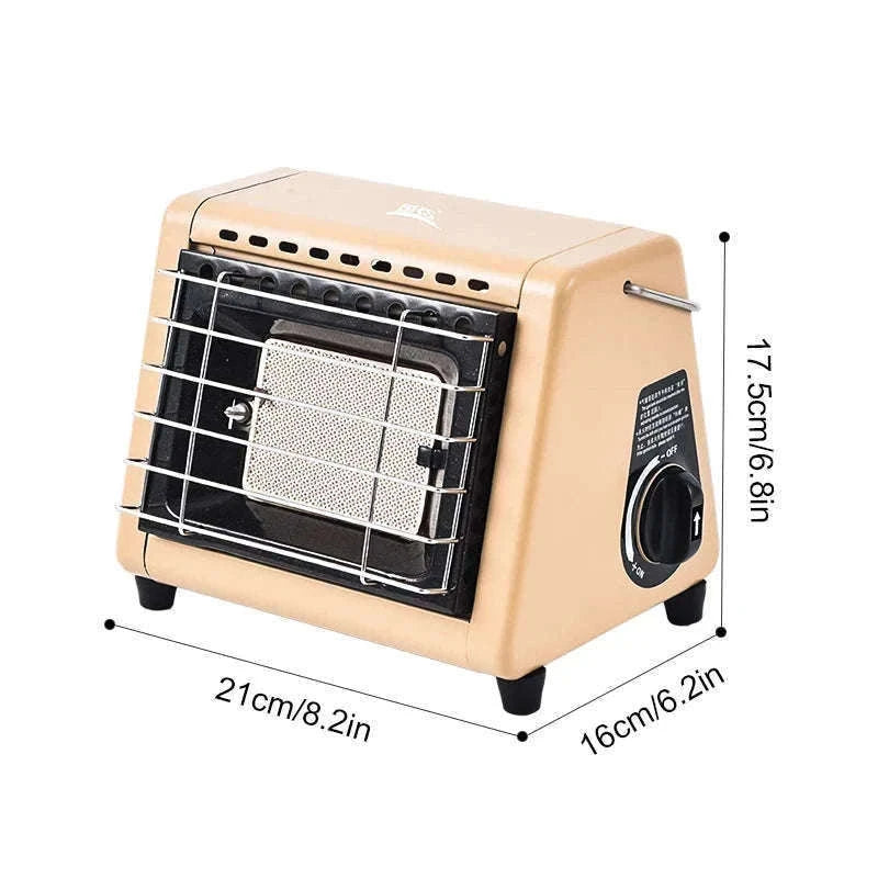 Portable Butane Tent Heater 1500W for Camping and Outdoor Use-Orange