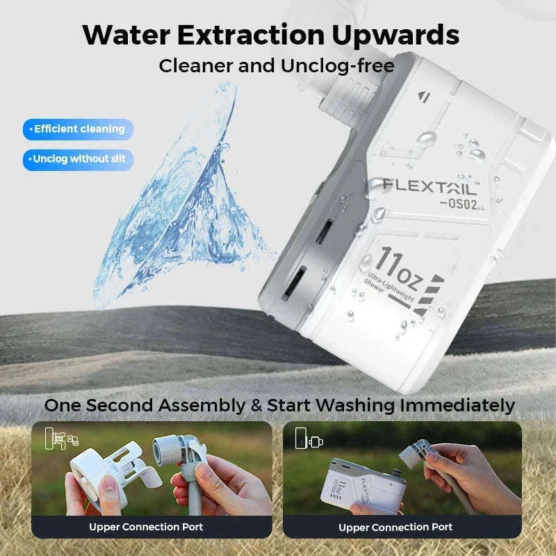 Portable Camping Shower Pump IPX7 Waterproof-Default Title