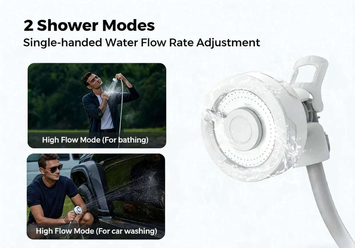 Portable Camping Shower Pump IPX7 Waterproof-Default Title