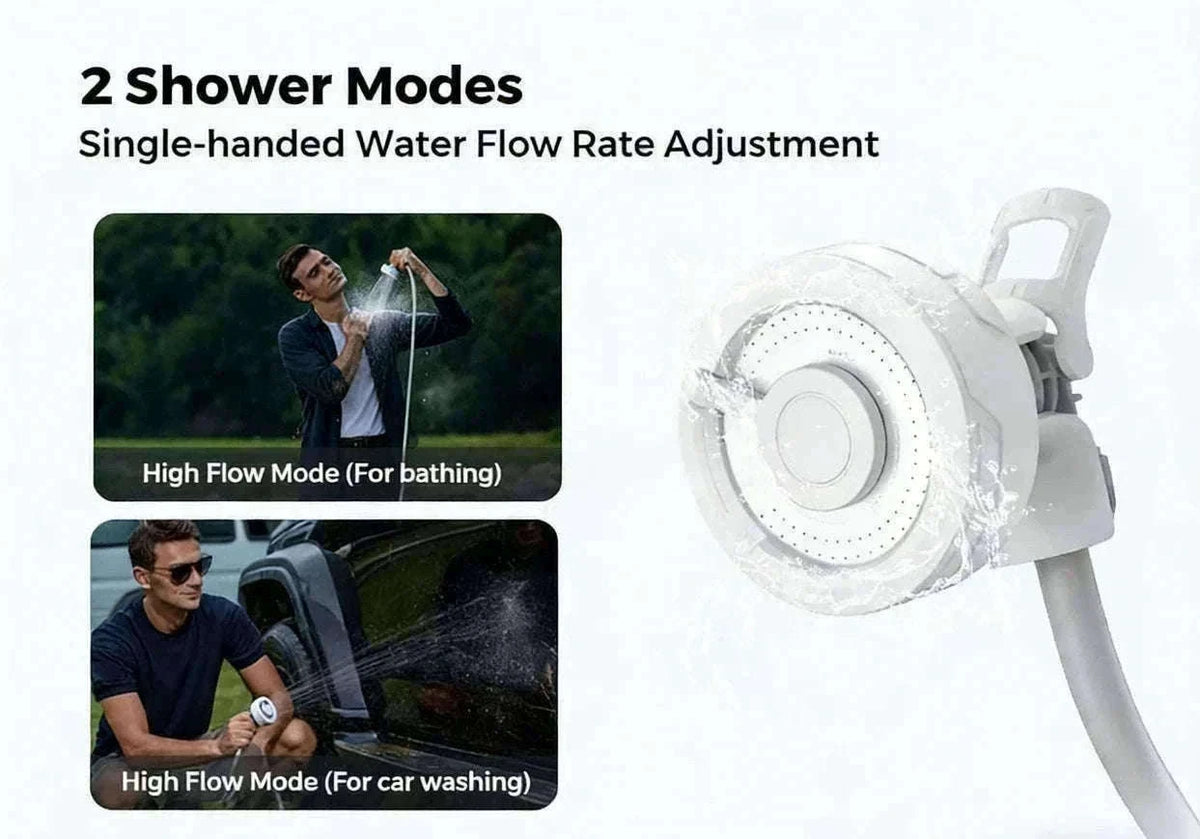Portable Camping Shower Pump IPX7 Waterproof-Default Title