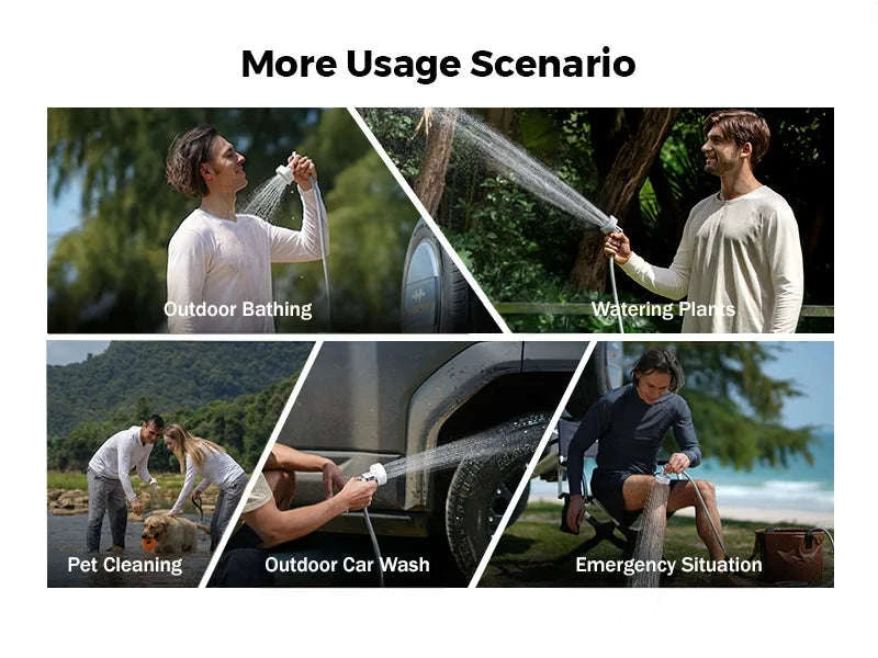 Portable Camping Shower Pump IPX7 Waterproof-Default Title