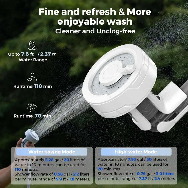 Portable Camping Shower Pump IPX7 Waterproof-Default Title