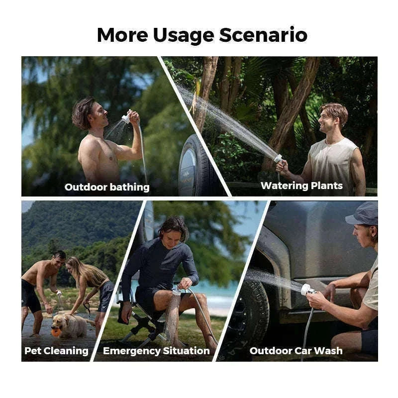 Portable Camping Shower Pump IPX7 Waterproof-Default Title