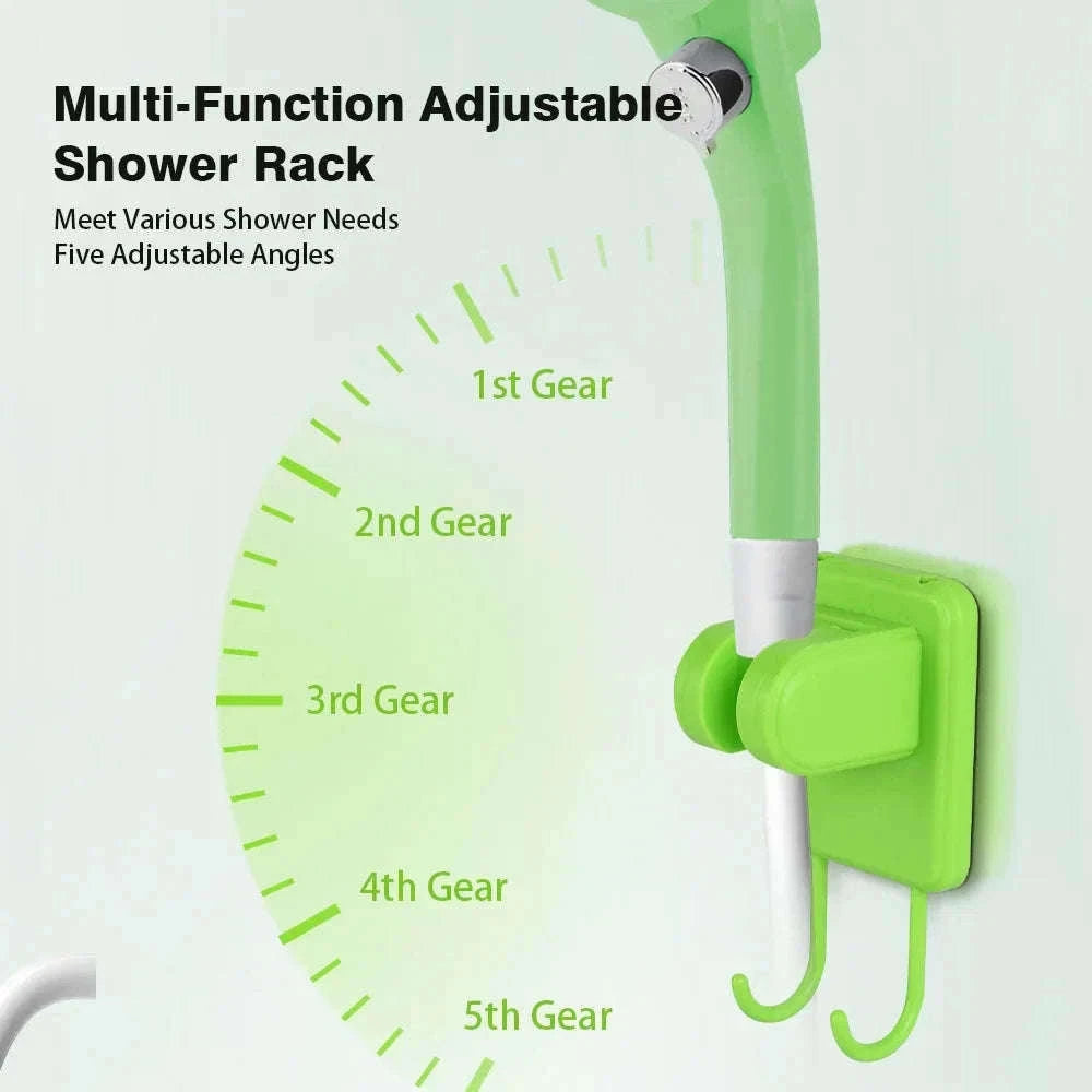 Portable Camping Shower Pump Kit with Digital Display and 6000mAh Battery-green