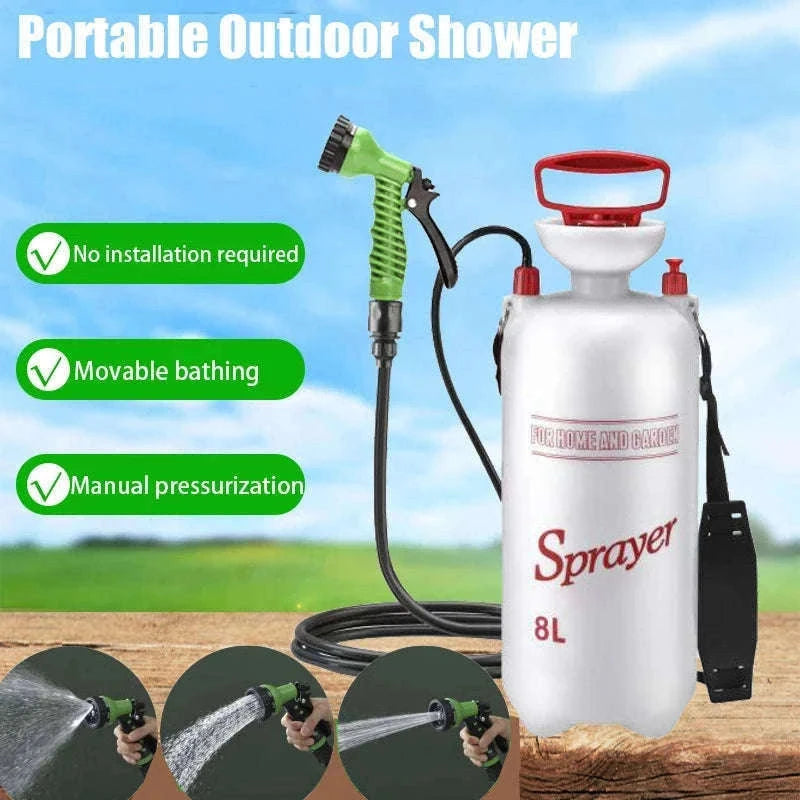 Portable Camping Shower with 3m Hose-4L