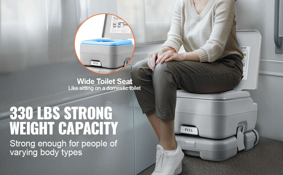 Portable Camping Toilet with Pressurized Flush-5.2gal / spain