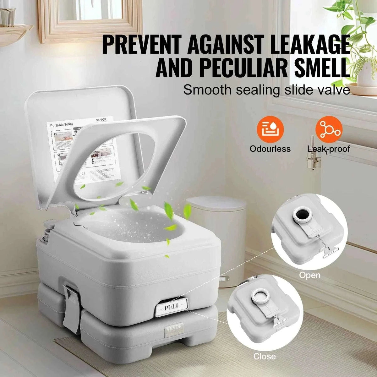 Portable Camping Toilet with Pressurized Flush-5.2gal / spain