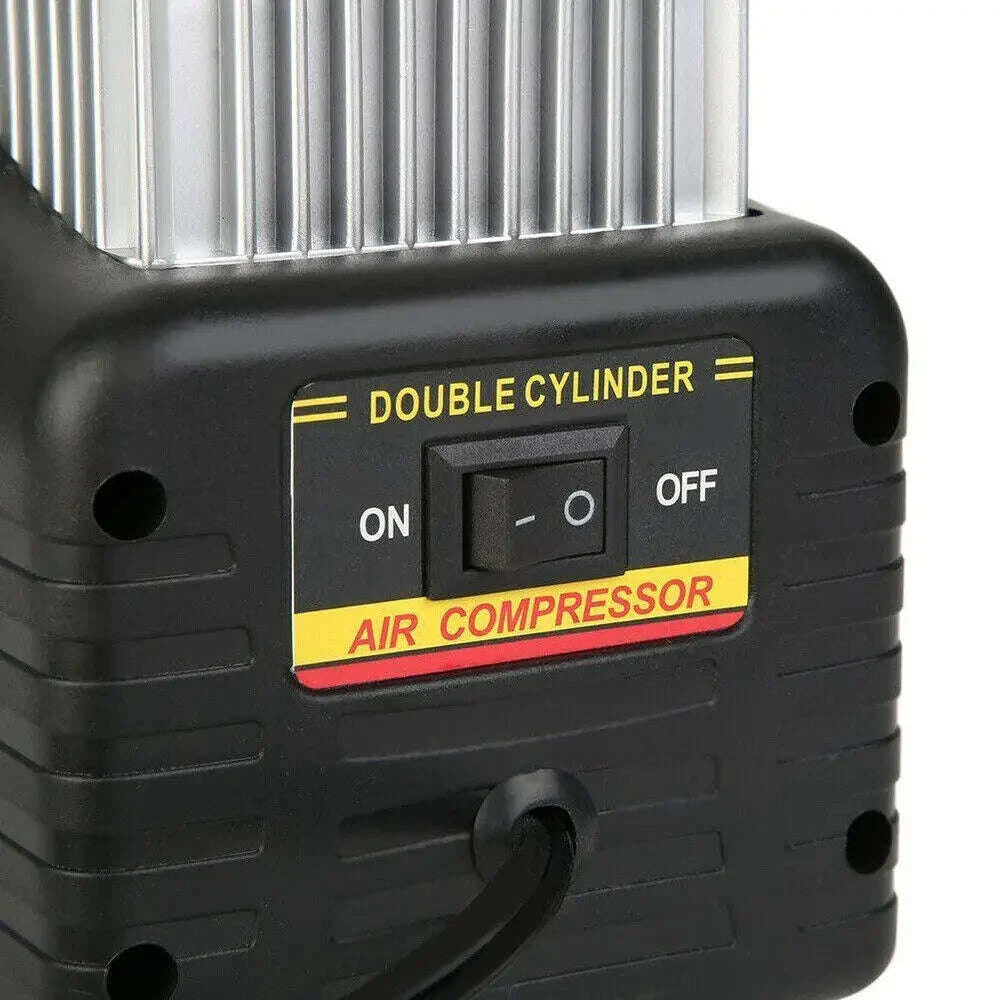 Portable Car Air Compressor 12V High Pressure Tire Inflator-black / UNITED KINGDOM