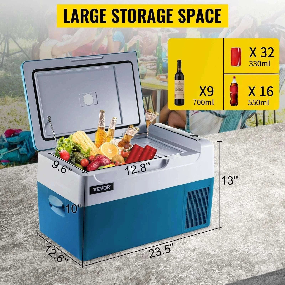 Portable Car Fridge Freezer 15L–55L Compressor Cooler for Travel-15L / spain