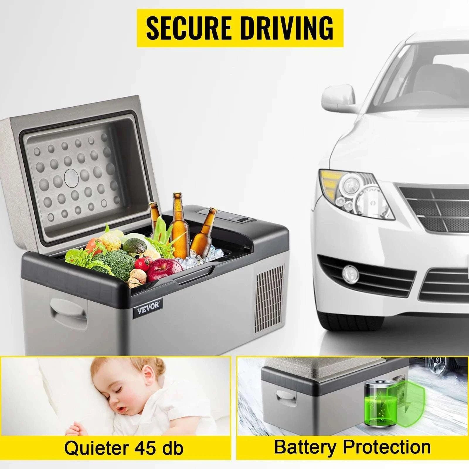 Portable Car Fridge Freezer 15L–55L Compressor Cooler for Travel-15L / spain