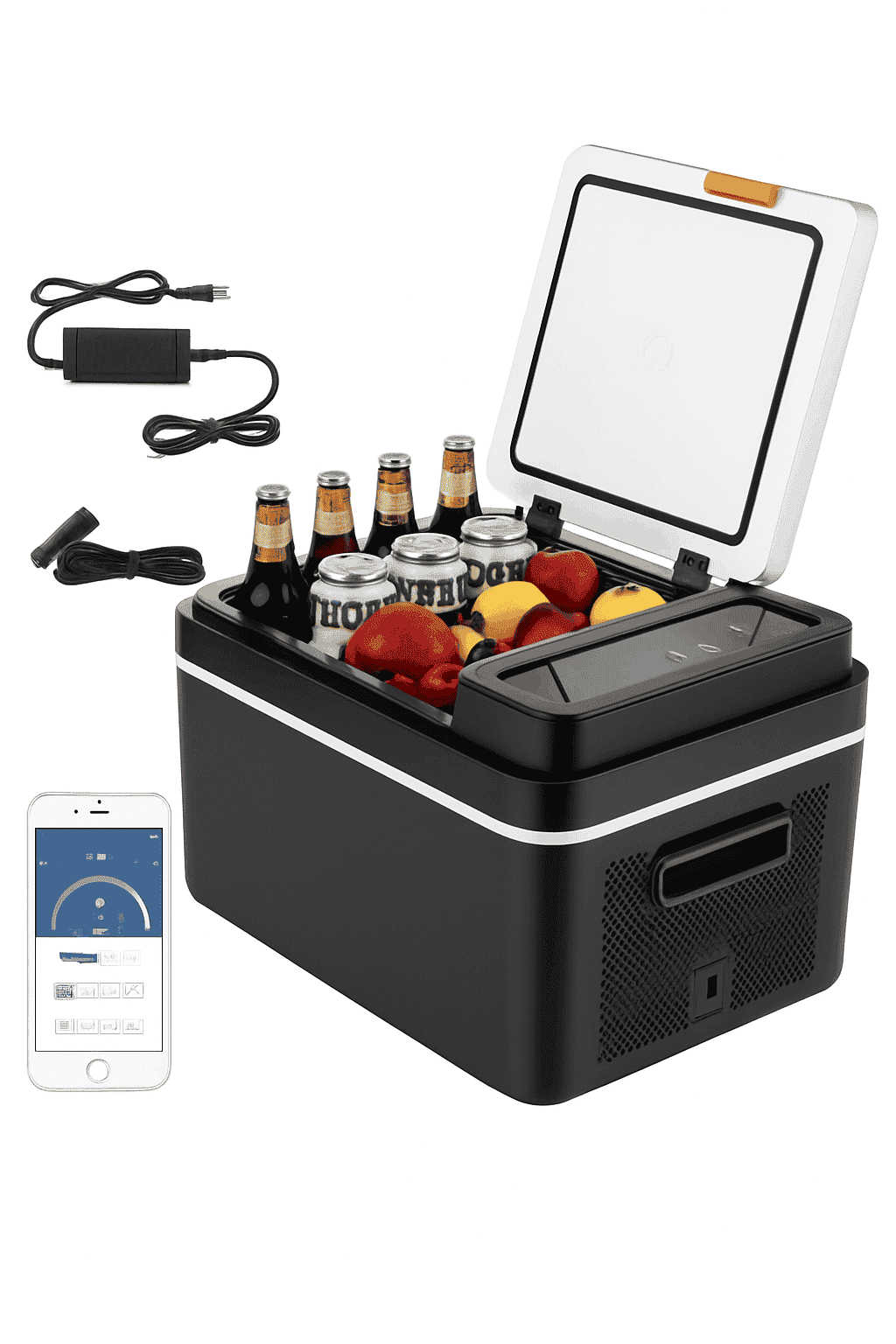 Portable Car Fridge Freezer 15L–55L Electric Cooler 12V/24V & AC-55L / United States