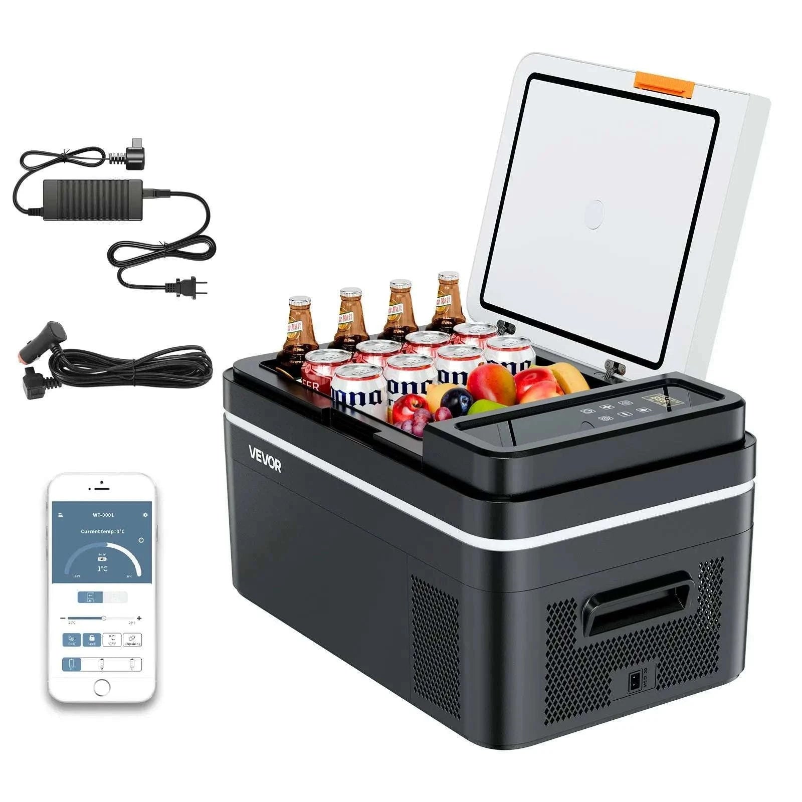 Portable Car Fridge Freezer 15L–55L Electric Cooler 12V/24V & AC-55L / United States