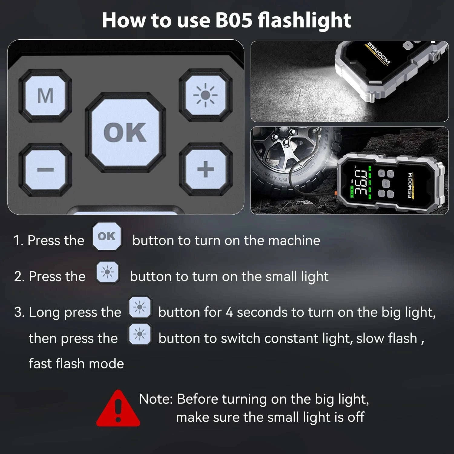 Portable Car Jump Starter & Air Compressor 6000A Booster-26800mah starter / japan