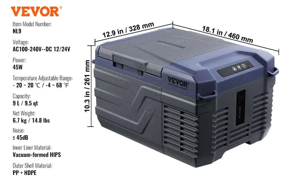 Portable Car Refrigerator 8L to 75L Single and Dual Zone-NLS45 / france