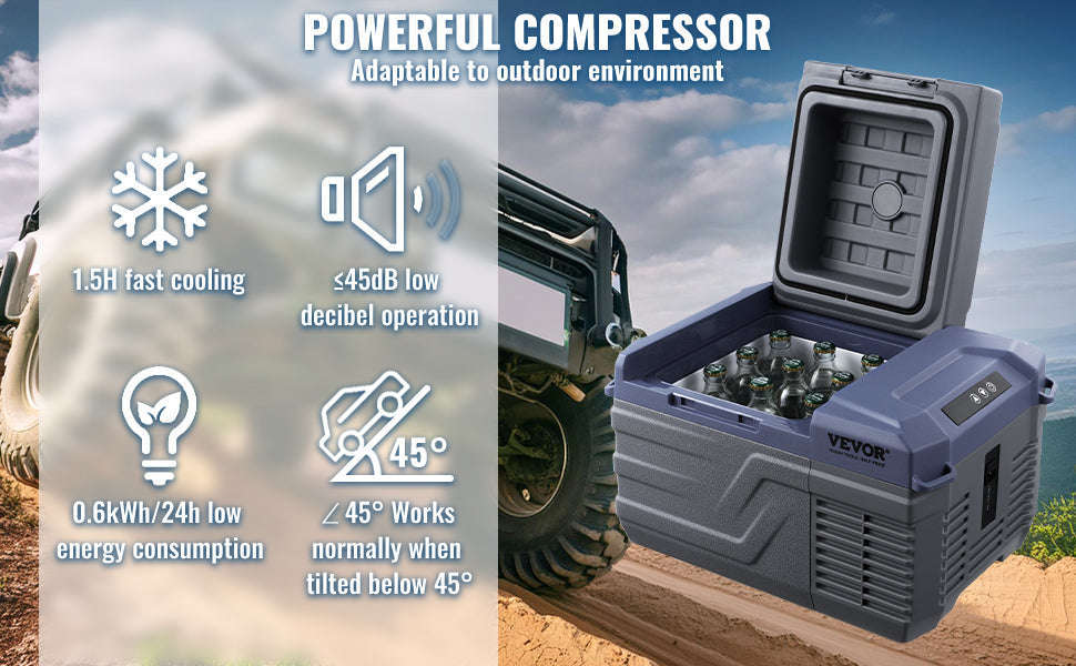 Portable Car Refrigerator 8L to 75L Single and Dual Zone-NLS45 / france