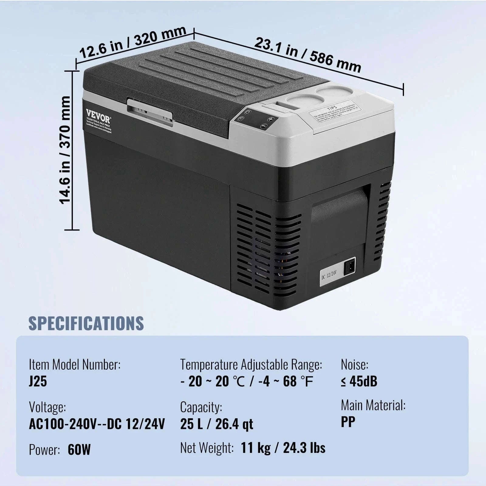 Portable Car Refrigerator 8L to 75L Single and Dual Zone-NLS45 / france