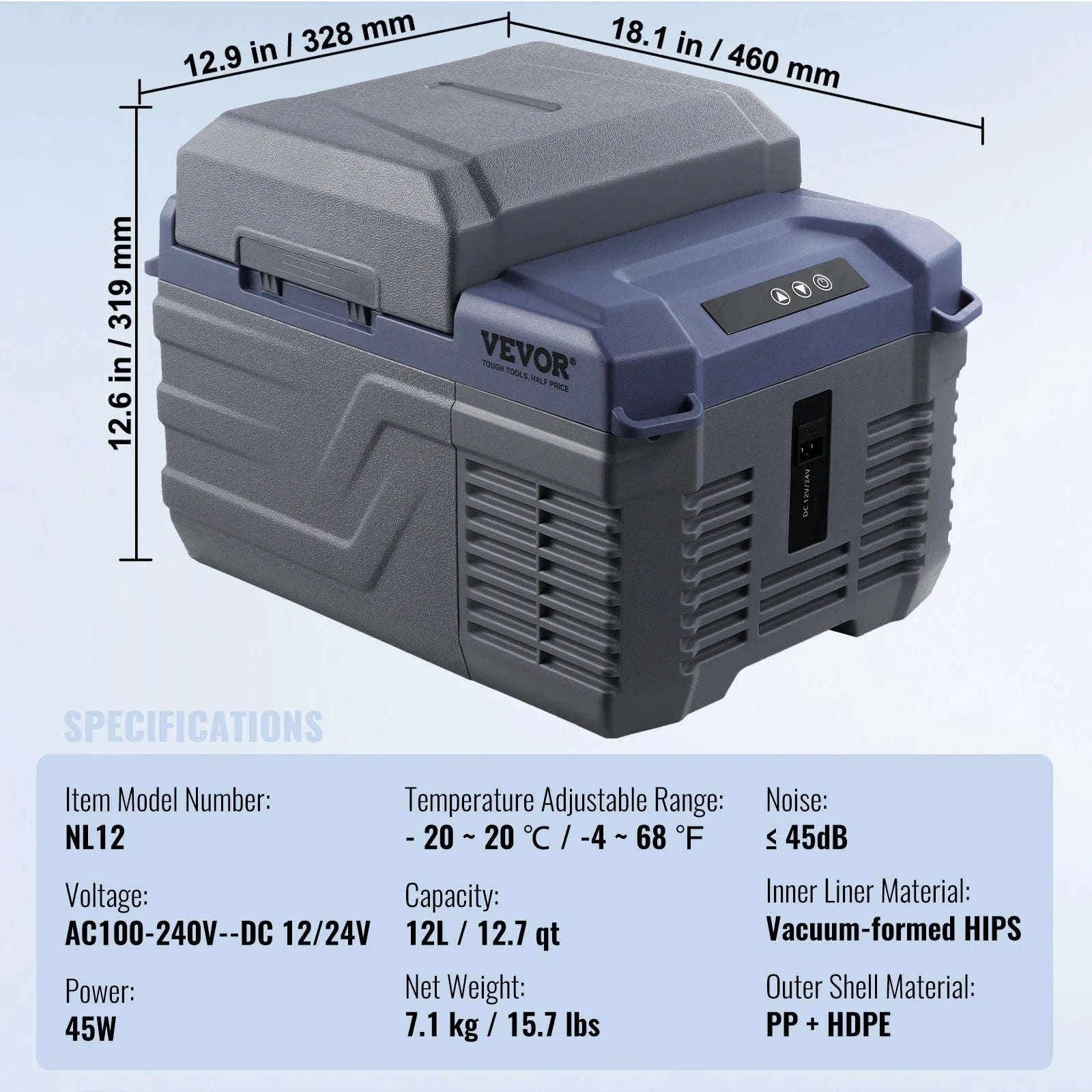 Portable Car Refrigerator 8L to 75L Single and Dual Zone-NLS45 / france