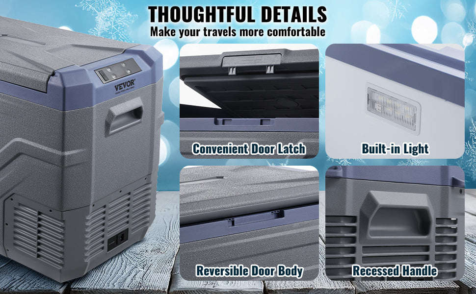 Portable Car Refrigerator Freezer with Built-in Light-NL40 / United Kingdom