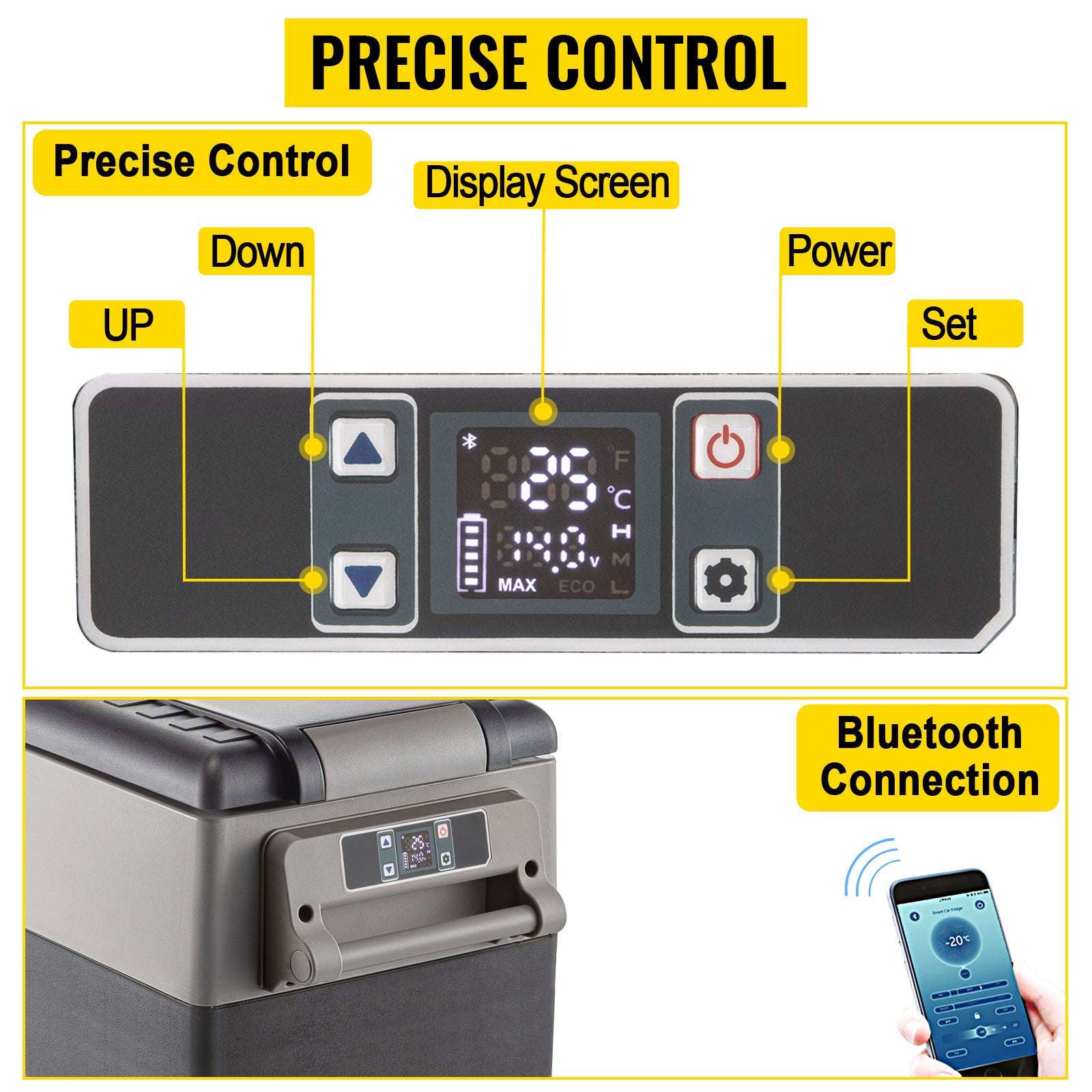 Portable Car Refrigerator Freezer with Compressor Cooling-45L / United States