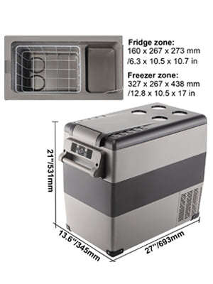 Portable Car Refrigerator Freezer with Compressor Cooling-45L / United States