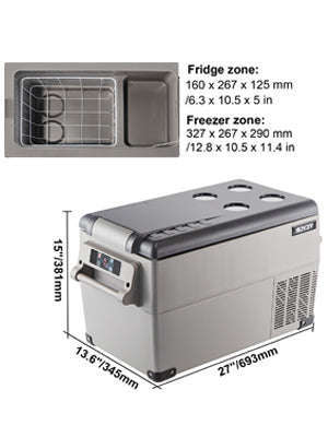 Portable Car Refrigerator Freezer with Compressor Cooling-45L / United States