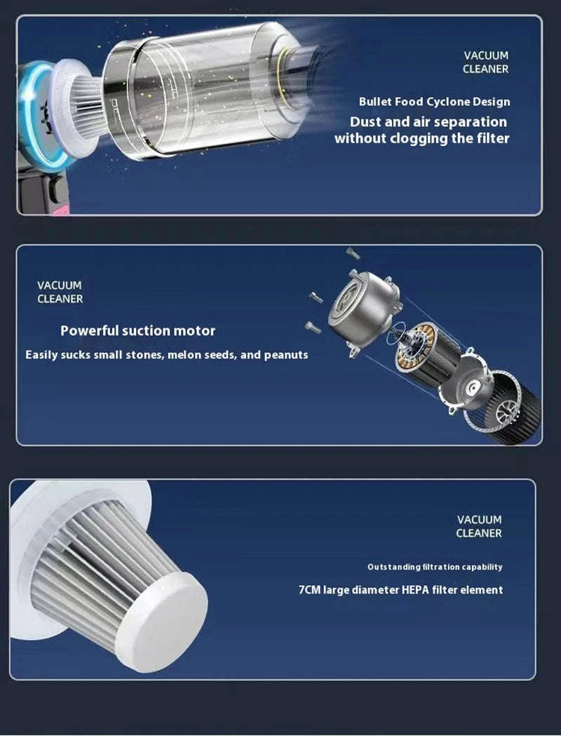 Portable Car Vacuum Cleaner-black