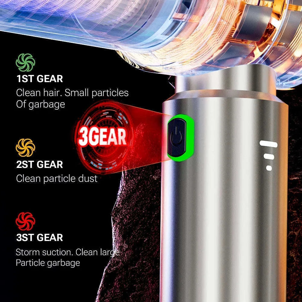 Portable Car Vacuum Cleaner with Strong Suction and Cordless Use-Max Red 2hapa