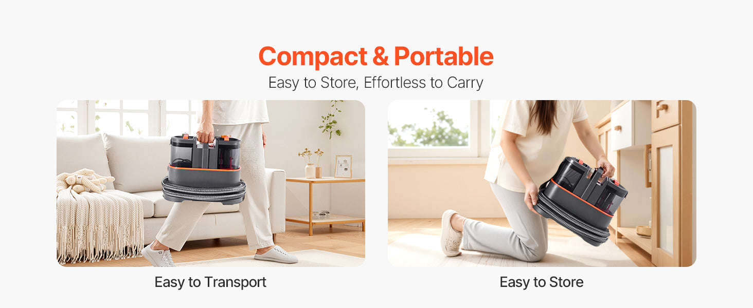 Portable Carpet Cleaner Machine with Dual Water Tanks-15.16x7.48x12.91inch / United States