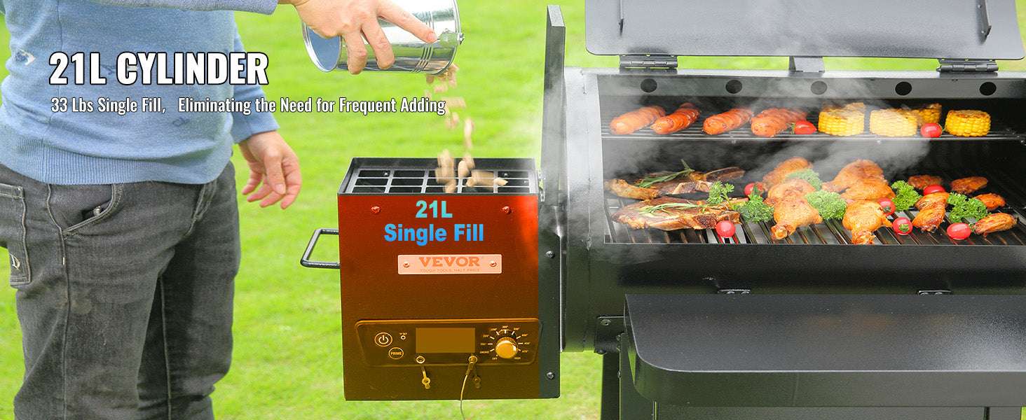 Portable Charcoal Grill Smoker with Cart, Cover & Temperature Control-62inch / United States
