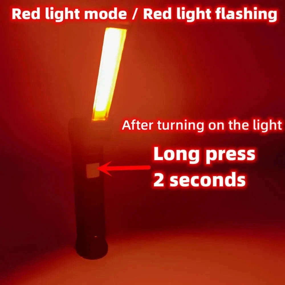 Portable COB LED Flashlight USB Rechargeable Work Light-W51 Small 3pcs