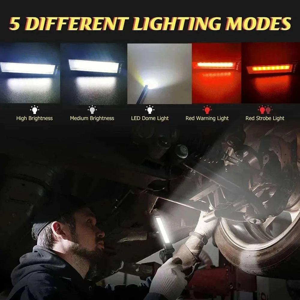 Portable COB LED Flashlight USB Rechargeable Work Light-W51 Small 3pcs