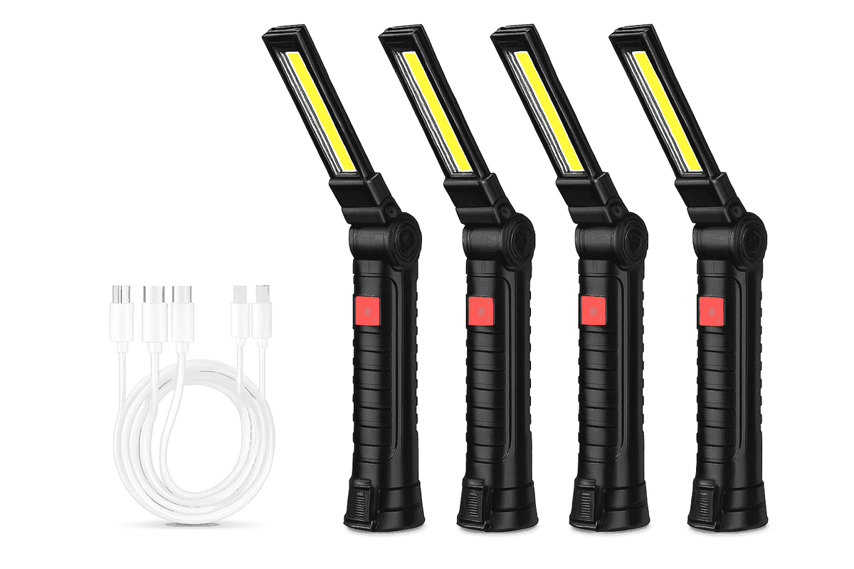 Portable COB LED Flashlight USB Rechargeable Work Light-W51 Small 3pcs