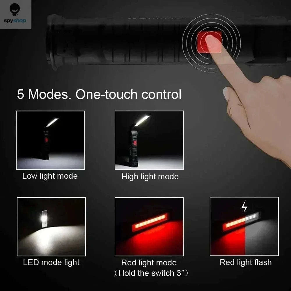 Portable COB LED Work Light with Magnetic Base and USB Charging-Big-6PCS