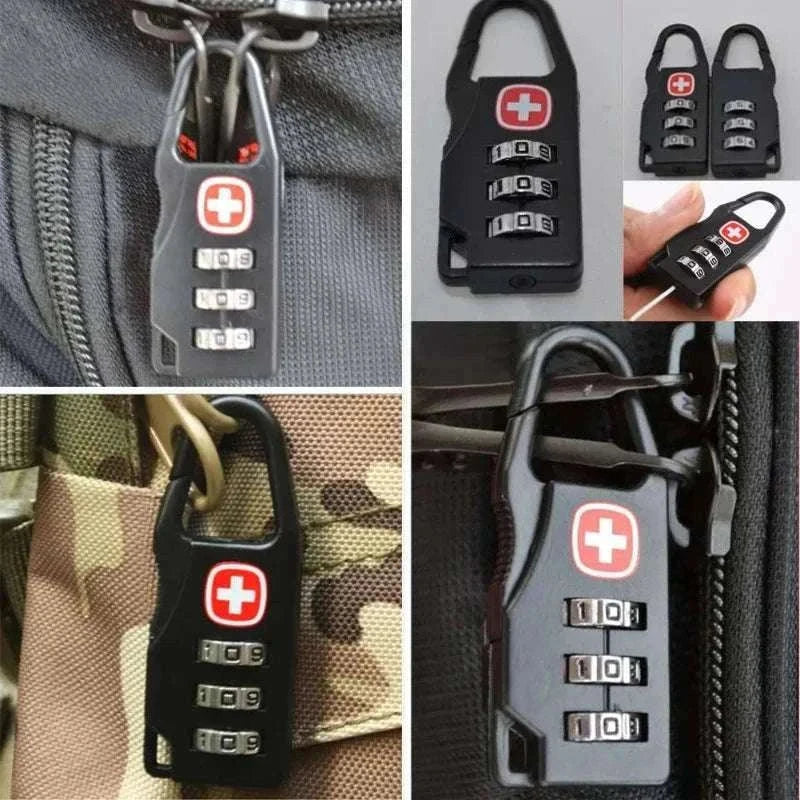 Portable Combination Code Lock for Bags and Travel Gear-3PCS