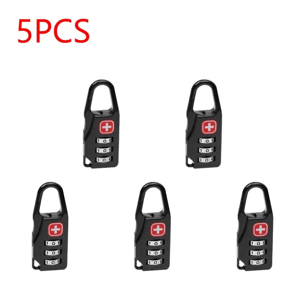 Portable Combination Code Lock for Bags and Travel Gear-5PCS