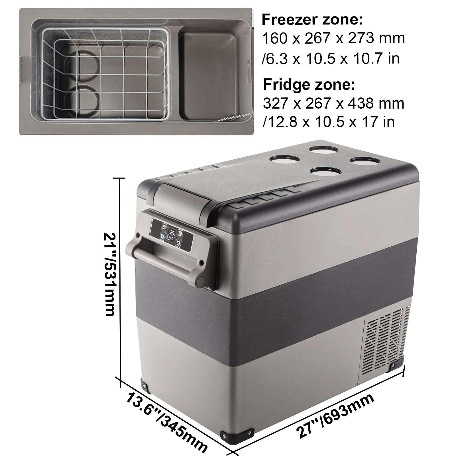 Portable Compressor Cooler 15L-55L 12V/24V DC 110-240V AC-22L NEW / Germany