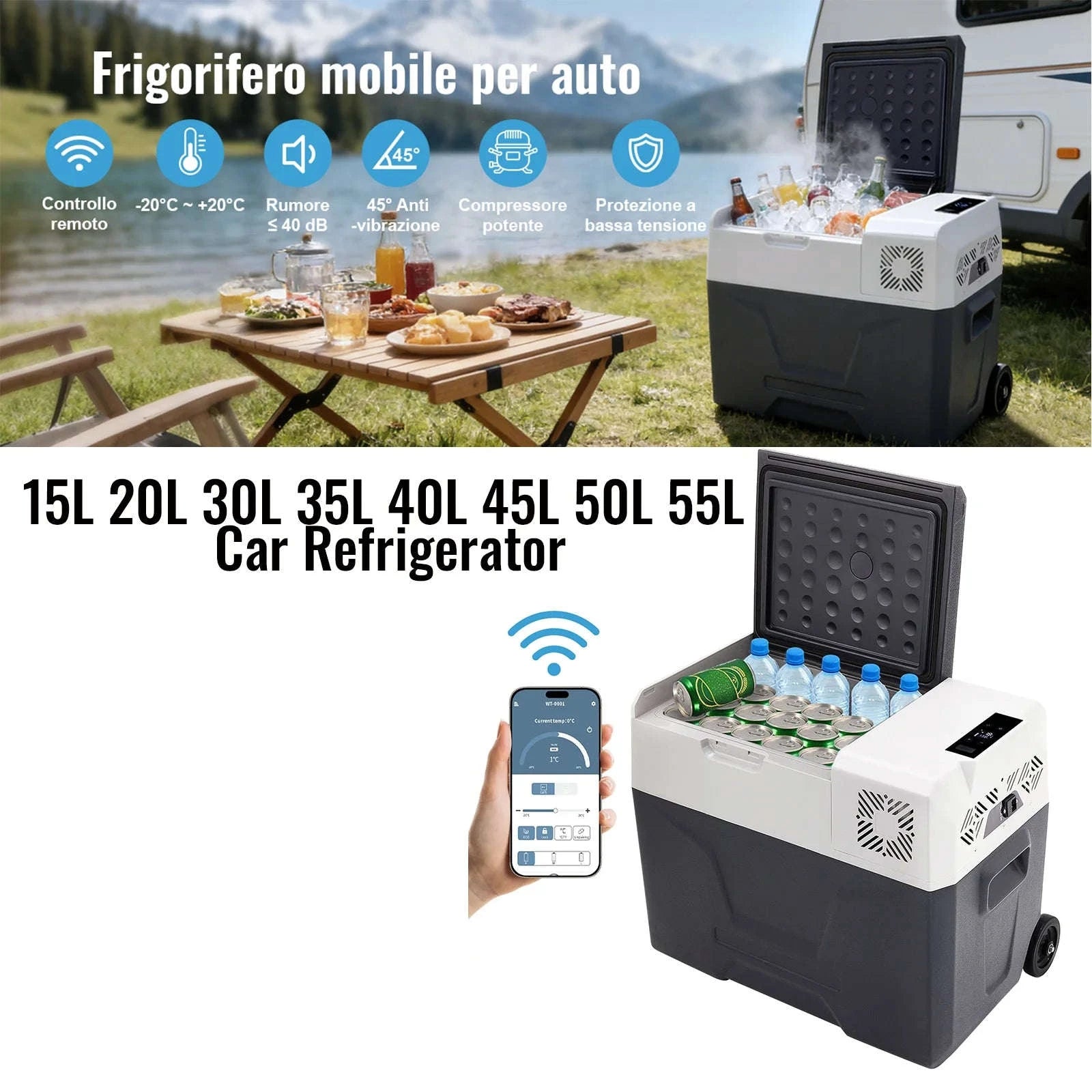 Portable Compressor Refrigerator Freezer 15L, 12/24V & 100-240V-40L / CZECH REPUBLIC