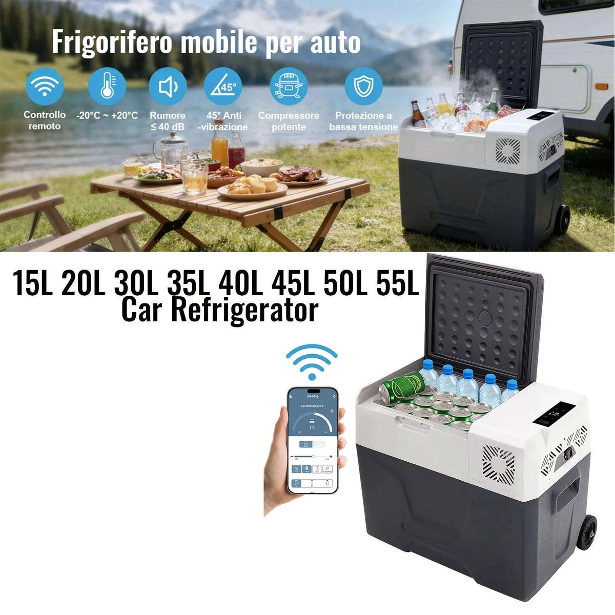 Portable Compressor Refrigerator Freezer 15L, 12/24V & 100-240V-40L / CZECH REPUBLIC