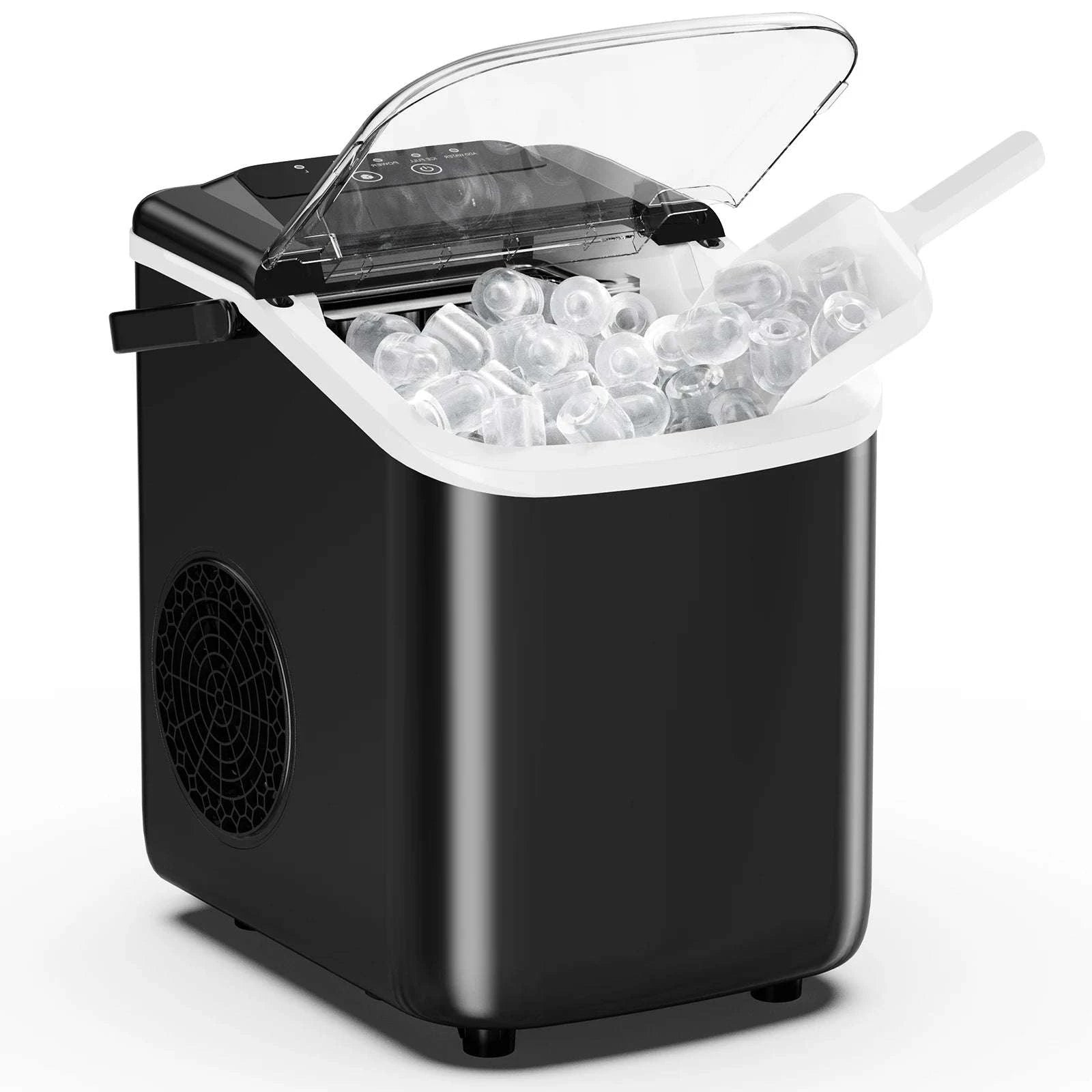 Portable Countertop Ice Maker – 9 Cubes in 6 Minutes, 26lb Daily-Pink / United States