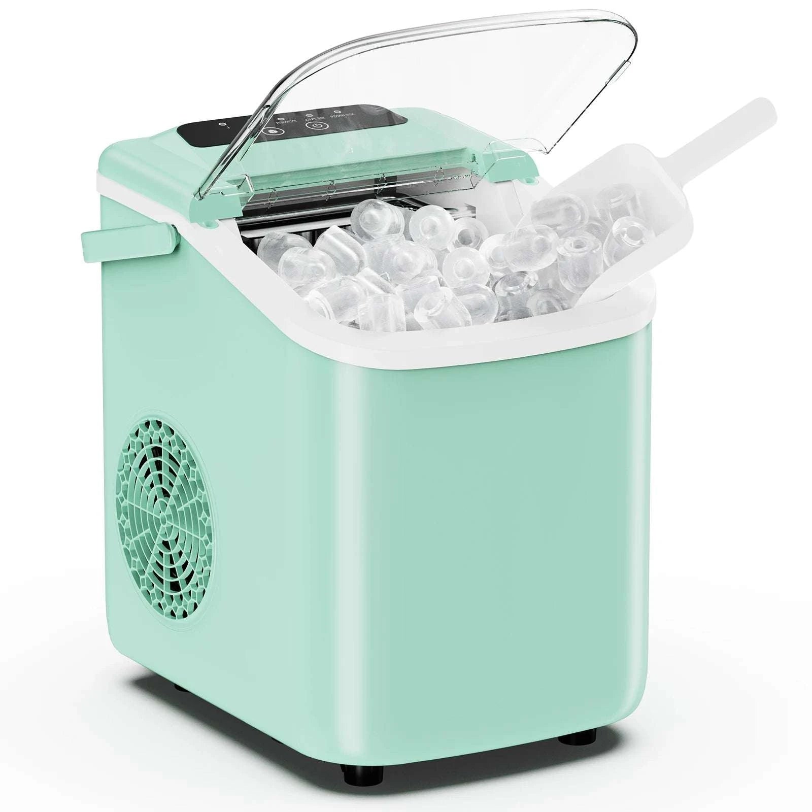 Portable Countertop Ice Maker – 9 Cubes in 6 Minutes, 26lb Daily-Pink / United States