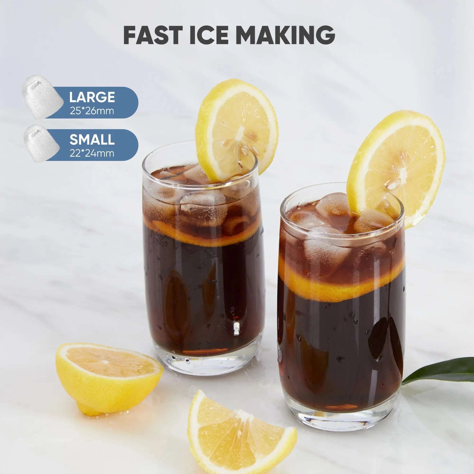 Portable Countertop Ice Maker with Handle – 9 Cubes in 6 Minutes-black / United States